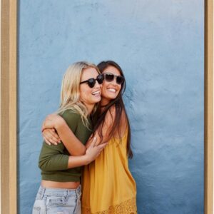 Kate and Laurel Custom Printed Framed Canvas Wall Art, 16x20 Natural, Sylvie Personal Canvas Print with Your Photos for Bedroom or Living Room Gallery Wall Decor | Printed and Hand Framed in the USA